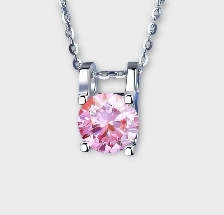 Moissanite Stud Necklace