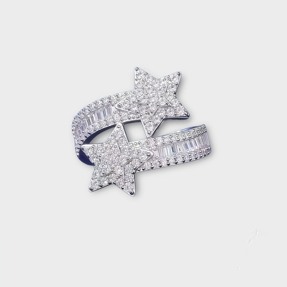Moissanite Shooting Star Ring