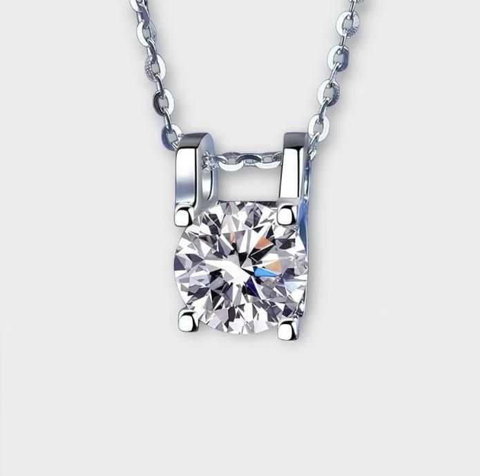 Moissanite Stud Necklace
