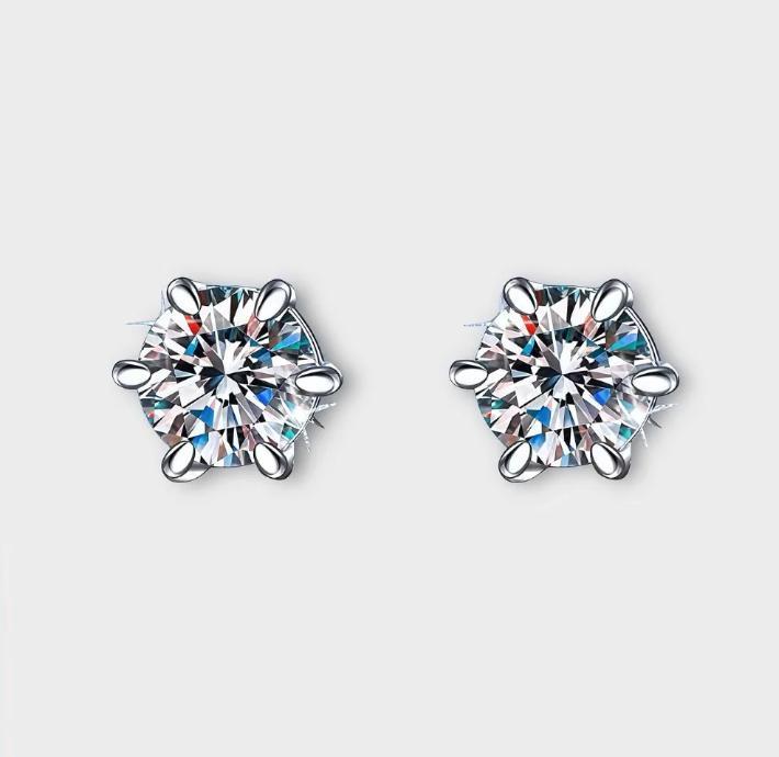 Moissanite Magnetic Stud Earrings