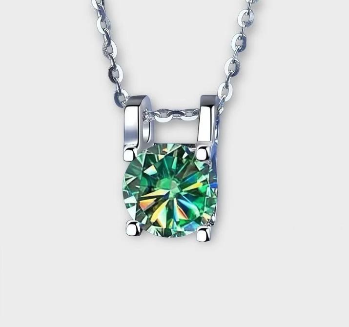 Moissanite Stud Necklace