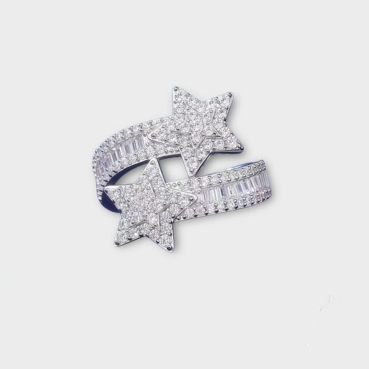 Moissanite Shooting Star Ring