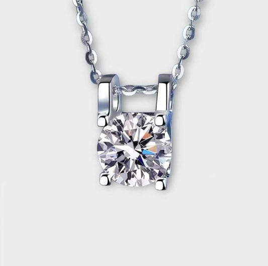 Moissanite Stud Necklace
