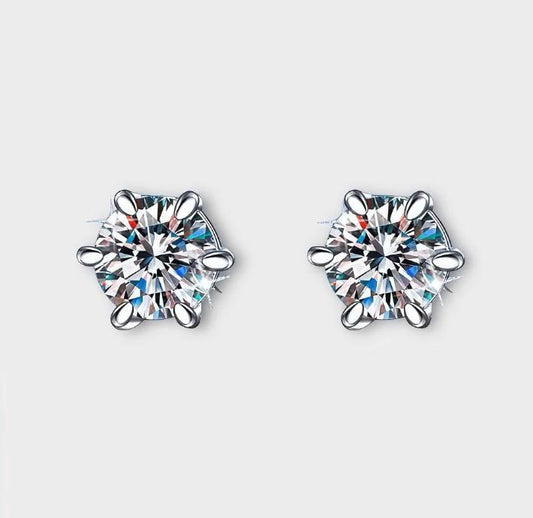 Moissanite Magnetic Stud Earrings